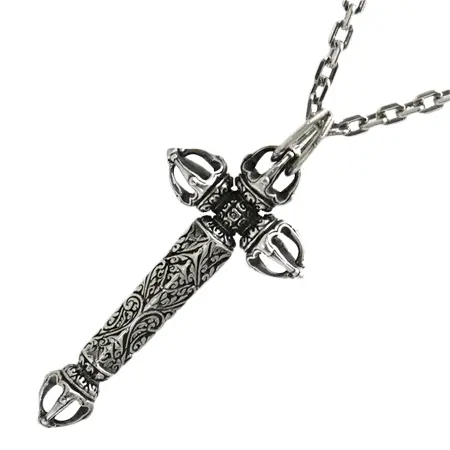 ZOCALO(ソカロ) ネックレス クラウン・ドージェ・クロス・ペンダント XS＆シルバーチェーン 50cm セットモデル