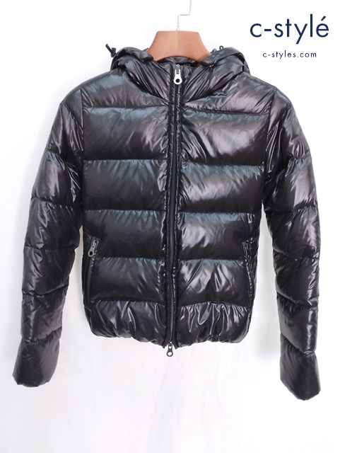 DUVETICA デュベティカ ダウンジャケット 38 ブラック ADHARA ジップアップ フーディー