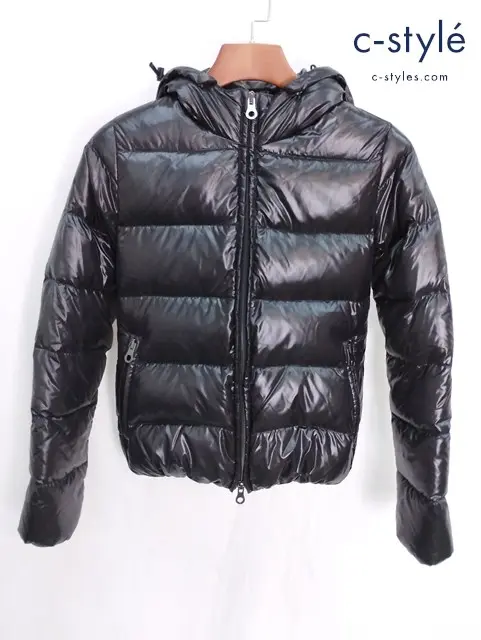 DUVETICA デュベティカ ダウンジャケット 38 ブラック ADHARA ジップアップ フーディー