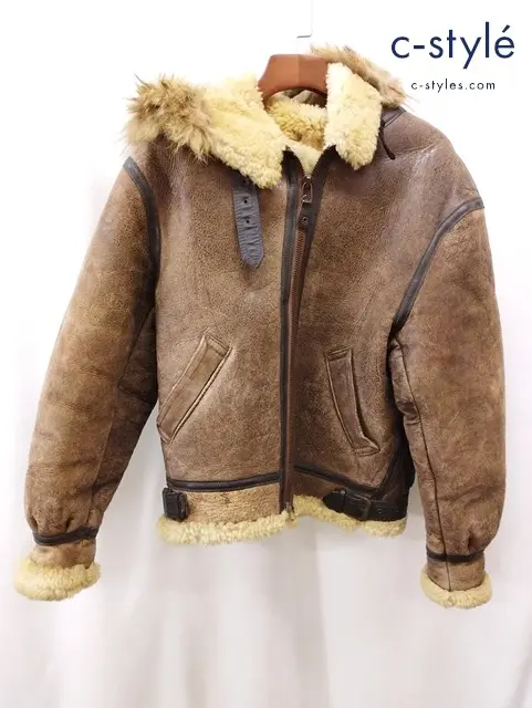 AVIREX アヴィレックス ムートンジャケット 36 ブラウン系 B-3 33H5595 AC-17755