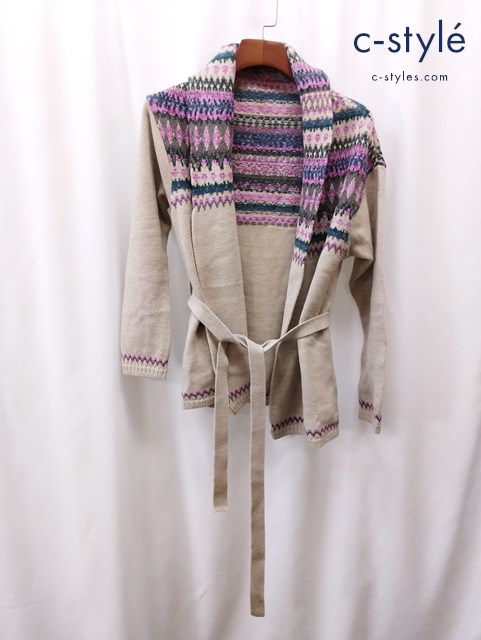 45R フォーティーファイブアール ニットカーディガン 0 ベージュ系 ジャガード 7101046 レディース