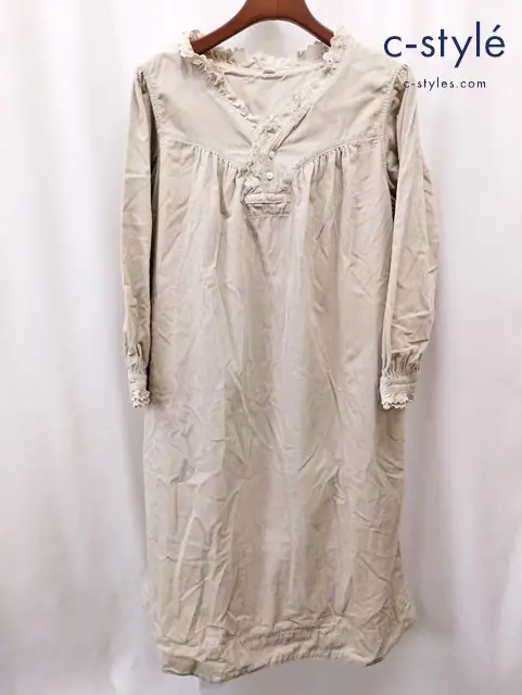 45R フォーティーファイブアール くてくてコーデュロイのグーグードレス ベージュ 長袖 ワンピース 70850033