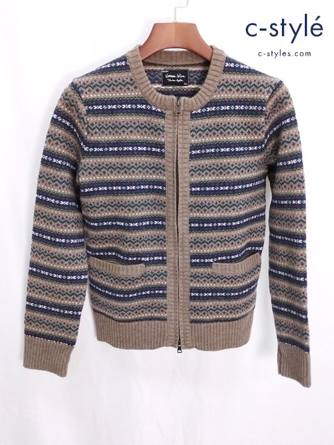 NUMBER (N)INE ナンバーナイン ジップカーディガン 2 ブラウン F08-NK007A