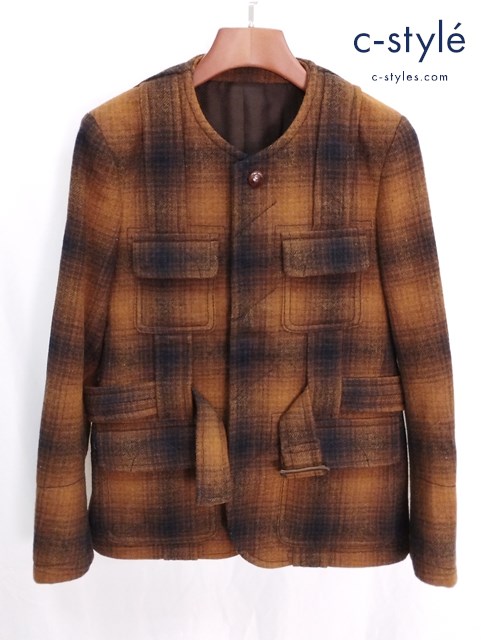 NUMBER (N)INE ナンバーナイン シルクジャケット 2 ブラウン S07-NJ016A ボタン