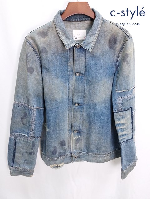 WHIZ LIMITED ウィズリミテッド デニムジャケット L インディゴ パッチワーク ダメージ加工