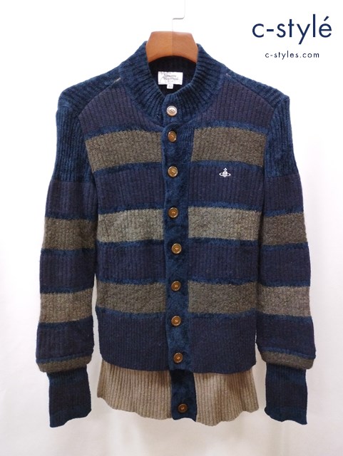 Vivienne Westwood MAN ヴィヴィアンウエストウッドマン ニットカーディガン 44 マルチカラー