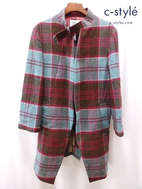 Vivienne Westwood MAN CHECK COAT 46 マルチカラー チェックコート ウール
