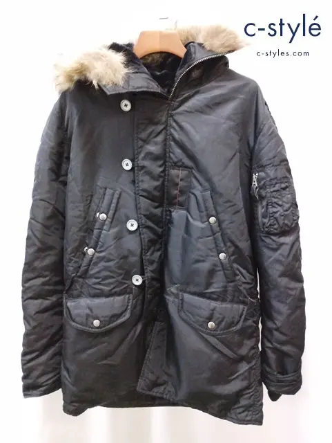 AVIREX アヴィレックス ミリタリージャケット XL ブラック N-3B 28-A6755