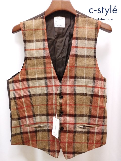 L.B.M1911 エルビーエム ウールベスト 50R マルチカラー 146315 チェック柄