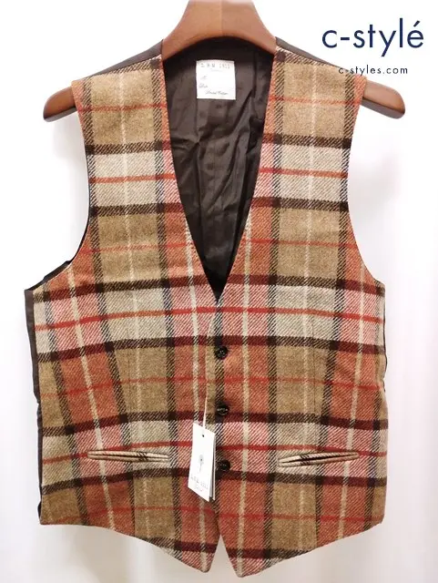 L.B.M1911 エルビーエム ウールベスト 50R マルチカラー 146315 チェック柄