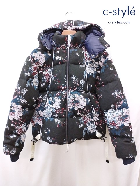 KITH キス ジャケット M ブラック fler puffer jacket 花柄 フード KH1187