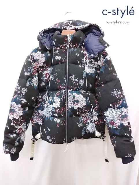 KITH キス ジャケット M ブラック fler puffer jacket 花柄 フード KH1187