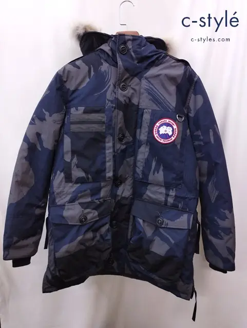 CANADA GOOSE カナダグース ダウンジャケット L/G ネイビー系 Macculloch Parka 9512M カモ柄