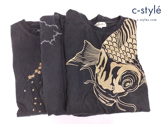 絡繰魂 カラクリタマシイ Tシャツ XXL 長袖 和柄 刺繍 計3点