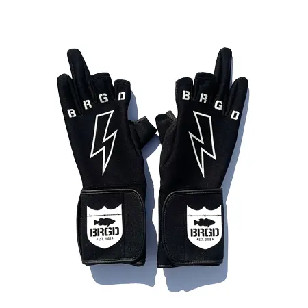 BASS BRIGADE(バスブリゲード) HANDSON GRIP X BASS BRIGADE TITANIUM Α BOLT GLOVES – BLACK/WHITE