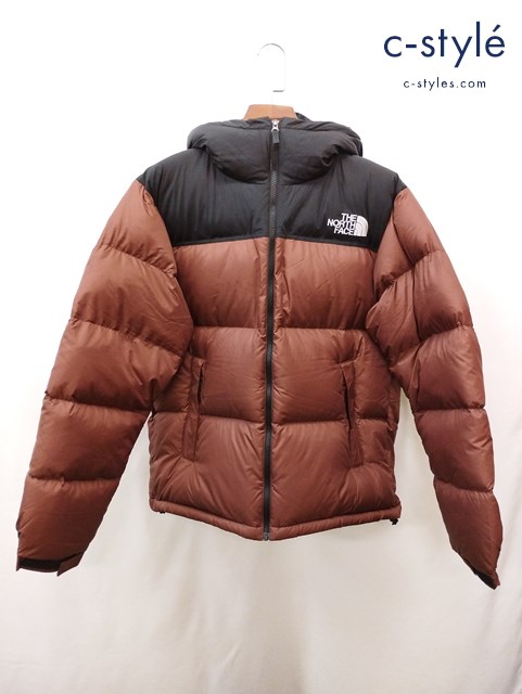 THE NORTH FACE ノースフェイス NUPTSE HOODIE ダウンジャケット XL ブラウン×ブラック ヌプシフーディ