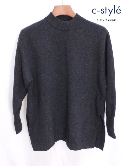 BATONER バトナー モックネックニット 1 ブラック ウール100%