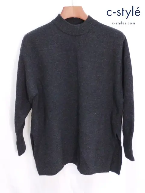 BATONER バトナー モックネックニット 1 ブラック ウール100%