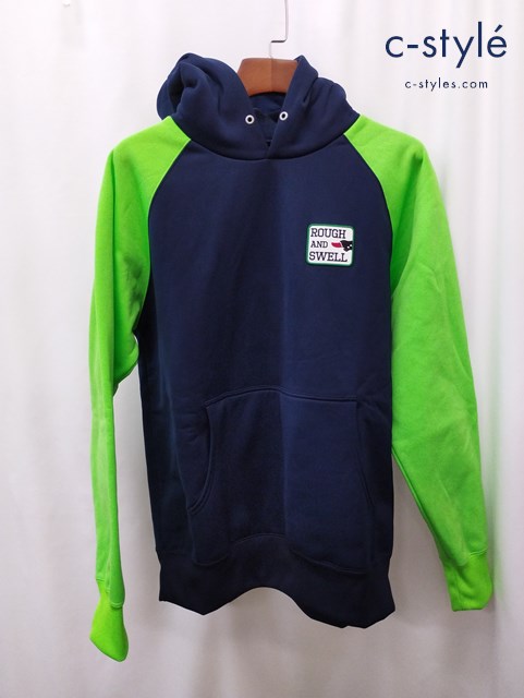 ROUGH&SWELL ラフアンドスウェル CYCLONE HOODIE L ネイビー パーカー ダンボールニット RSM-23211