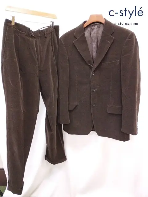 Ermenegildo Zegna エルメネジルドゼニア SOFT コーデュロイ スーツ 50 ブラウン セットアップ