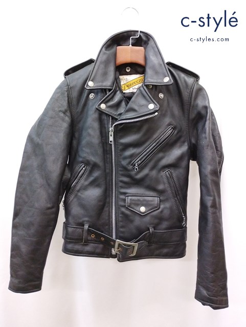 Schott ショット ダブルライダースジャケット 32 ブラック ジャケット ジップアップ