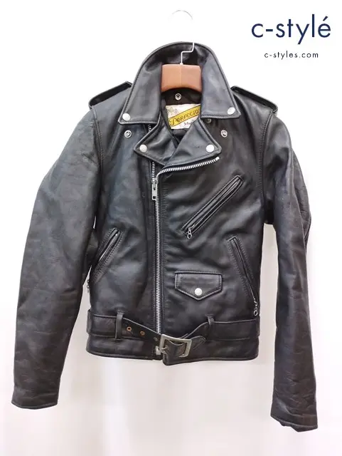 Schott ショット ダブルライダースジャケット 32 ブラック ジャケット ジップアップ