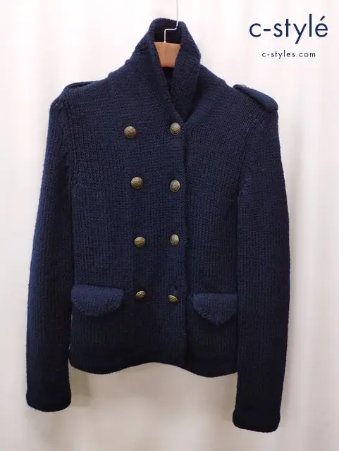 RALPH LAUREN ラルフローレン ニットジャケット M ネイビー ウール