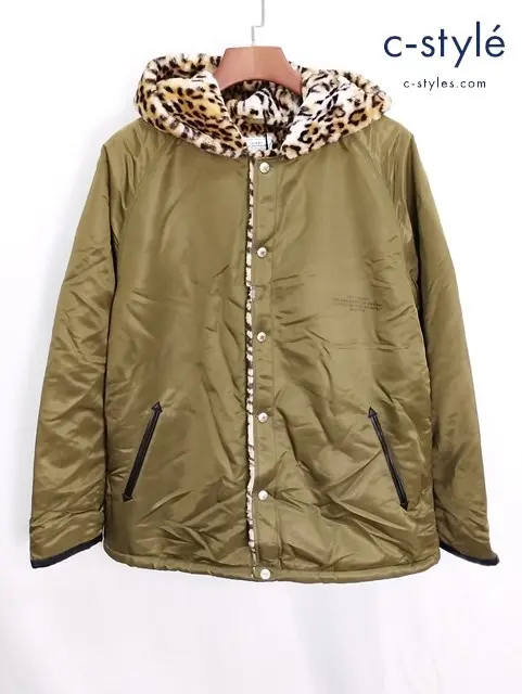 CRIMIE クライミー ジャケット XXL カーキ LEOPARD BOA HOOD JACKET CR01-01K5-JK23
