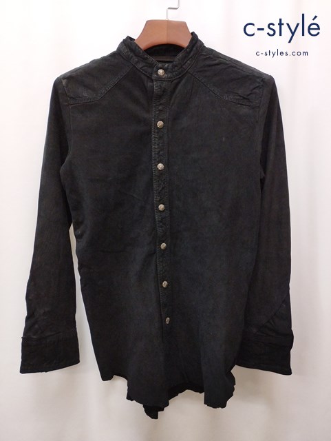 14th addiction フォーティーンスアディクション レザーシャツ 1 ブラック 羊革 長袖