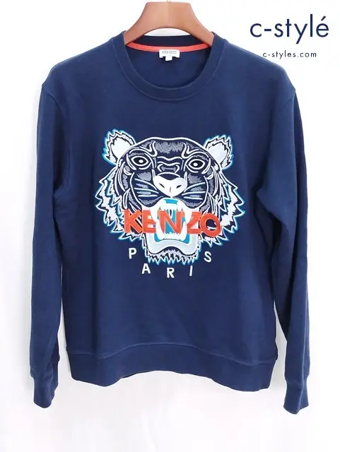 KENZO ケンゾー トレーナー L ネイビー タイガー 刺繍