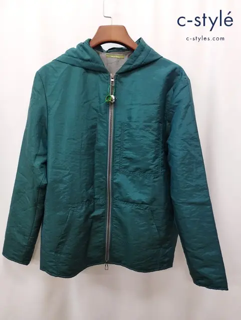 LARDINI ラルディーニ フードブルゾン 48 グリーン イタリア製 ジップアップ N-C5282