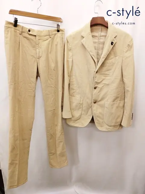 LARDINI ラルディーニ コーデュロイ セットアップ 48 クリーム ジャケット パンツ イタリア製 JW453AVY23