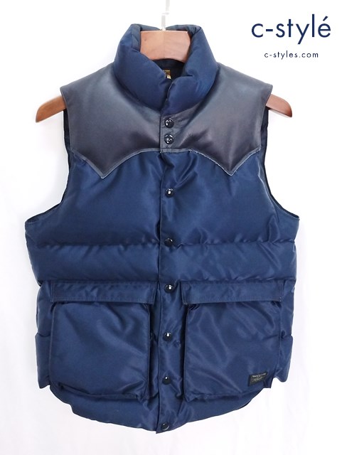 Rocky Mountain Featherbed×BEAMS×PORTER ダウンベスト 36 ネイビー 450-502-77