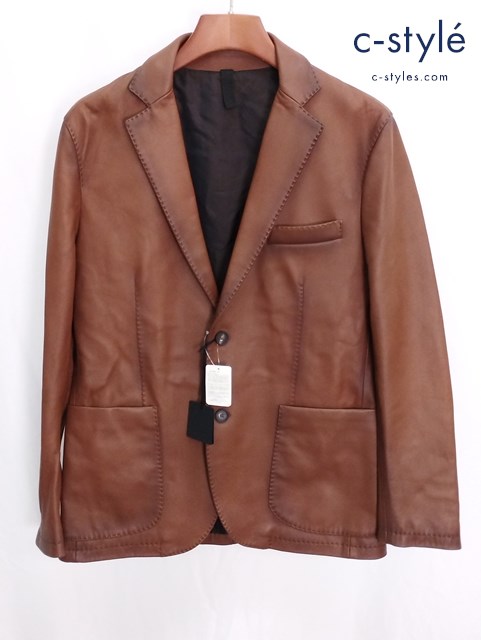 TAGLIATORE タリアトーレ CARLTON ラムレザージャケット 48 ブラウン 2B