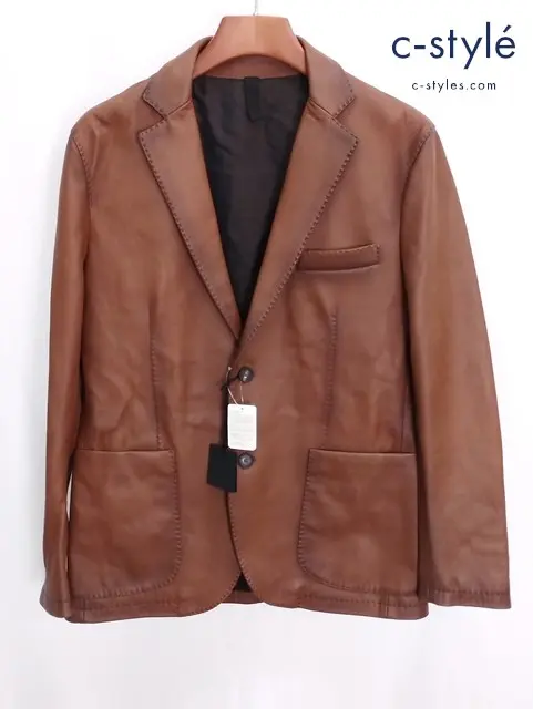 TAGLIATORE タリアトーレ CARLTON ラムレザージャケット 48 ブラウン 2B