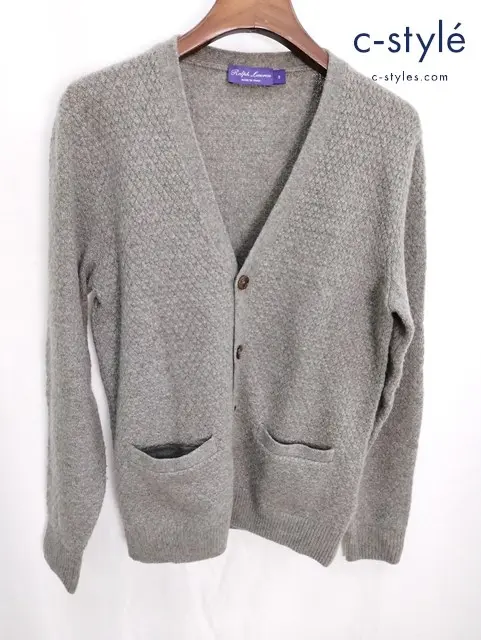 RALPH LAUREN PURPLE LABEL ラルフローレンパープルレーベル カシミヤカーディガン S グレー