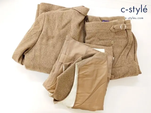 RALPH LAUREN スーツ セットアップ 3ピース ジャケット 38S パンツ 32 ジレ 40S ベージュ系 798857679001