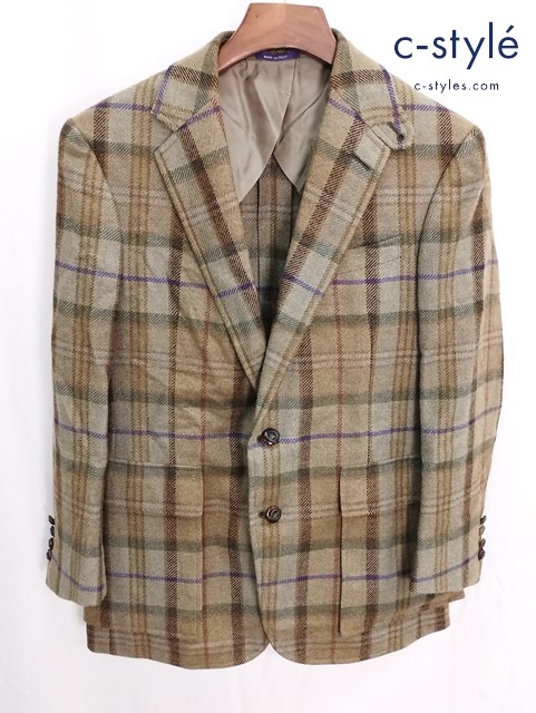 RALPH LAUREN ラルフローレン テーラードジャケット 38S マルチカラー 2B 総柄 チェック柄