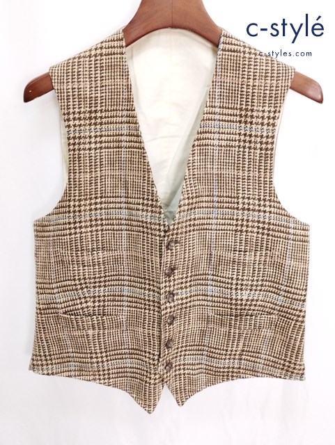 POLO RALPH LAUREN ポロラルフローレン ジレ 40S ベージュ系 ベスト 総柄