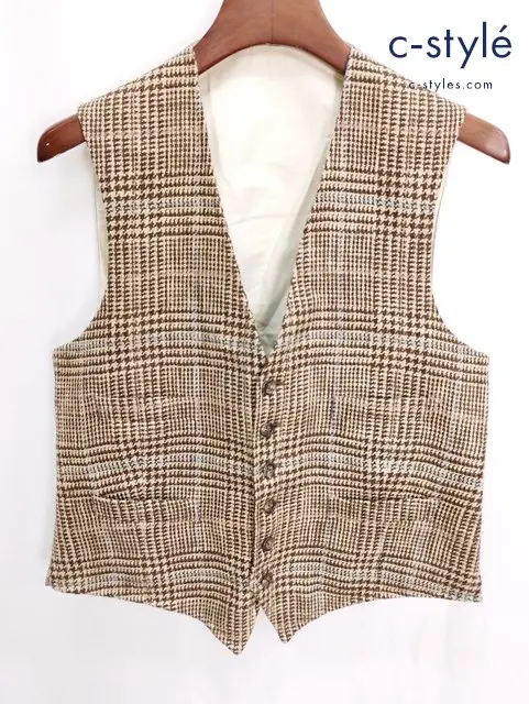 POLO RALPH LAUREN ポロラルフローレン ジレ 40S ベージュ系 ベスト 総柄