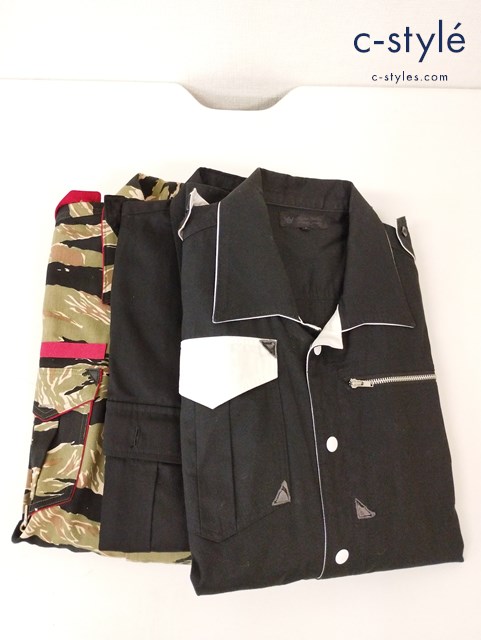 666 トリプルシックス シャツ L 長袖 無地 総柄 計3点