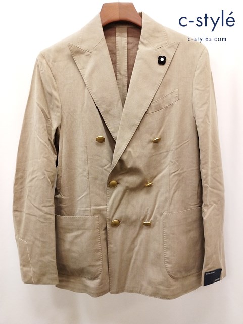 LARDINI ラルディーニ ブレザー 48 ベージュ イタリア製 N-927AQX90