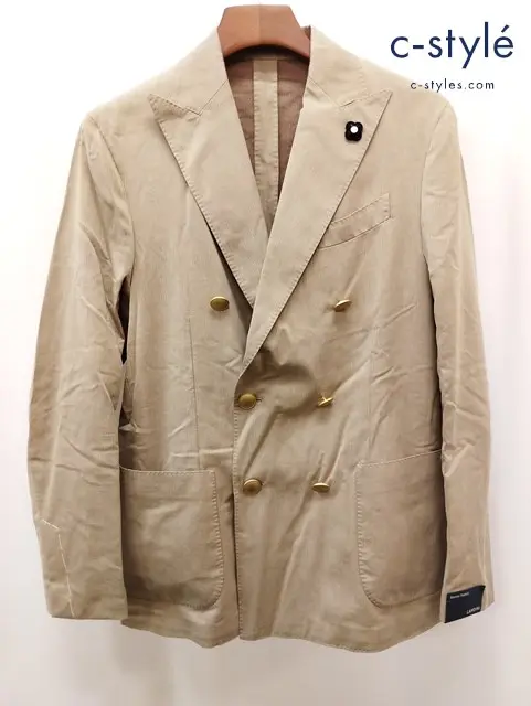 LARDINI ラルディーニ ブレザー 48 ベージュ イタリア製 N-927AQX90