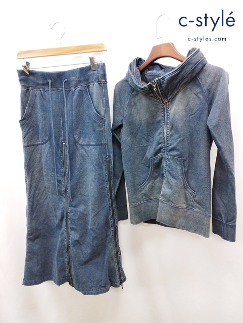 goa ゴア デニムセットアップ F インディゴ ヴィンテージ加工 31447091 3144093 レディース