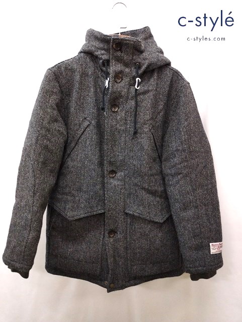 The DUFFER of ST.GEORGE × HARRIS TWEED ダウンジャケット XL グレー DF-Q9-85300