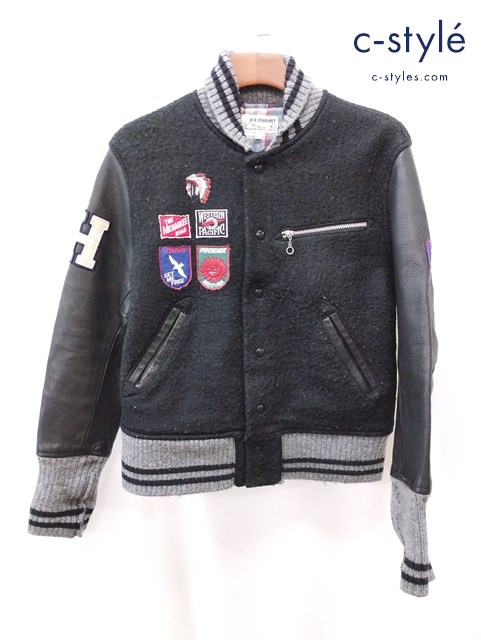 HOLLYWOOD RANCH MARKET ハリウッドランチマーケット スタジャン 2 ブラック ジャケット スタジアムジャンパー