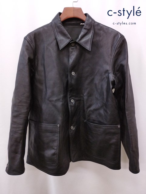 ADDICT CLOTHES アディクトクローズ ACVM レザーカバーオール 40 ブラック ACV-LJK03S