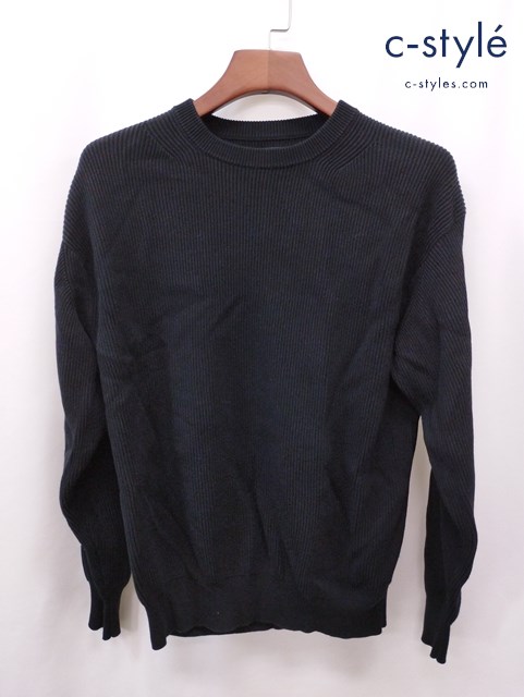 BATONER バトナー ニットセーター 2 ブラック BN-19SM-008 綿100% 日本製