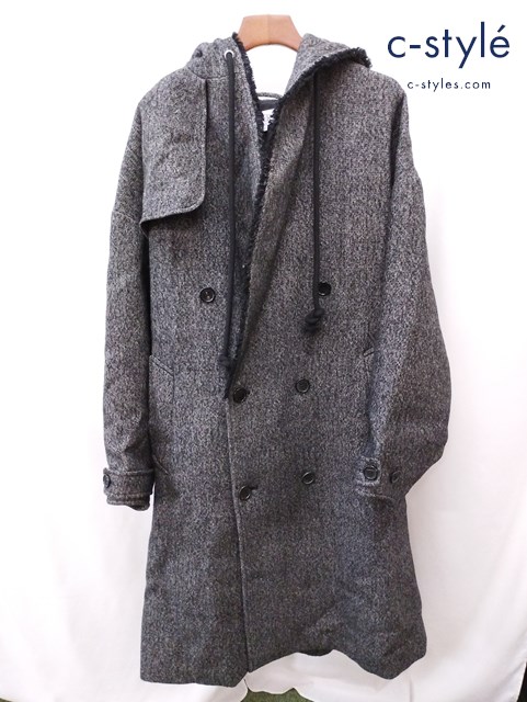 JW ANDERSON フーデッド トレンチコート S グレー CO0248PG1393599 男女兼用