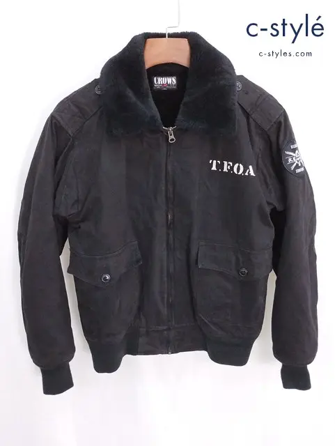 CROWS クロウズ B-10 ジャケット M ブラック 襟ボア T.F.O.A 武装戦線